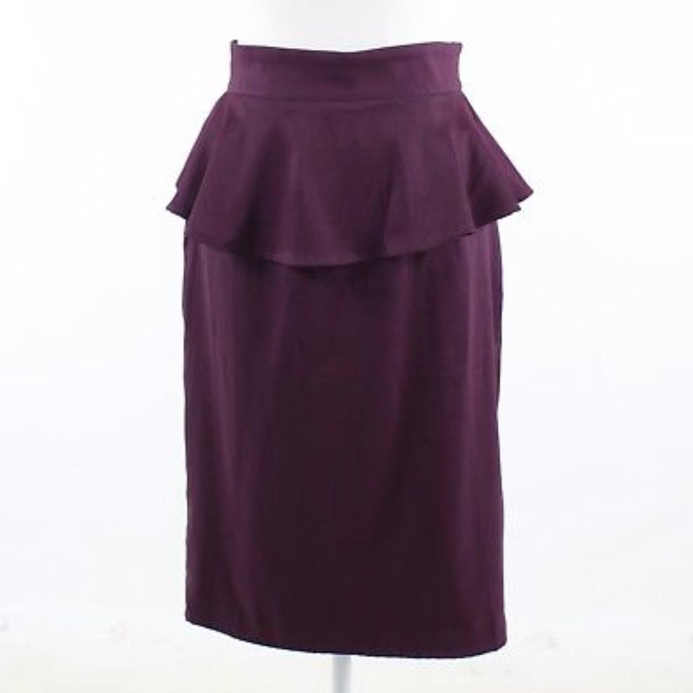 Shabby Apple Eggplant Peplum Skirt - Size L